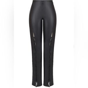 House of CB Mistress Rocks black vegan leather trousers